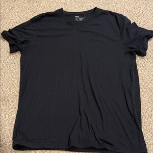Men's Public Opinion Black V-Neck Tee Large